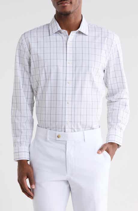 Slim Fit Windowpane Check Shirt