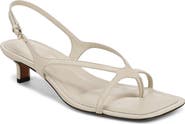 Vince Posie Leather Kitten Heel Slingback Sandal