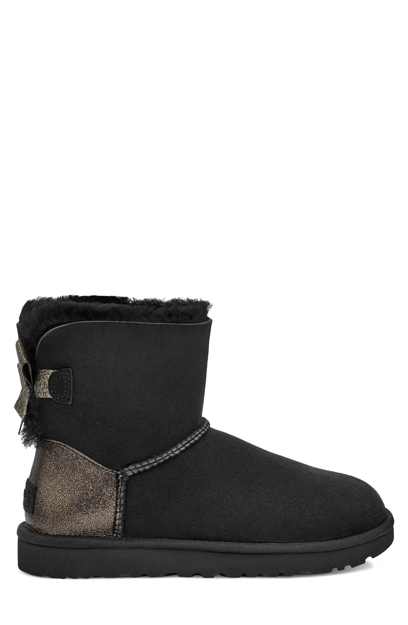 UGG<sup>®</sup> Mini Bailey Bow II Genuine Shearling Bootie, Alternate, color, 