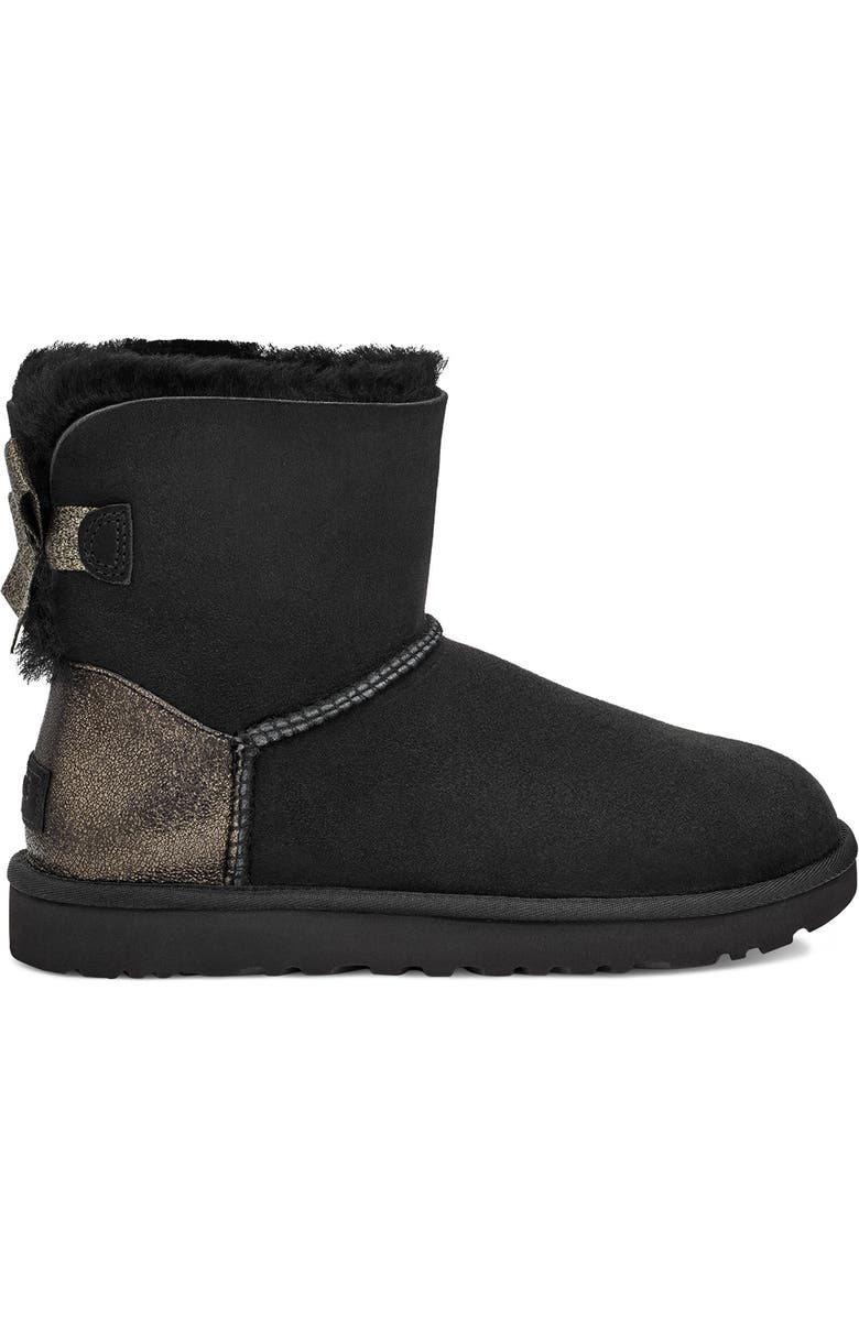 UGG<sup>®</sup> Mini Bailey Bow II Genuine Shearling Bootie, Alternate, color,