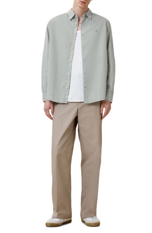Allsaints Tahoe Button-up Shirt In Gray