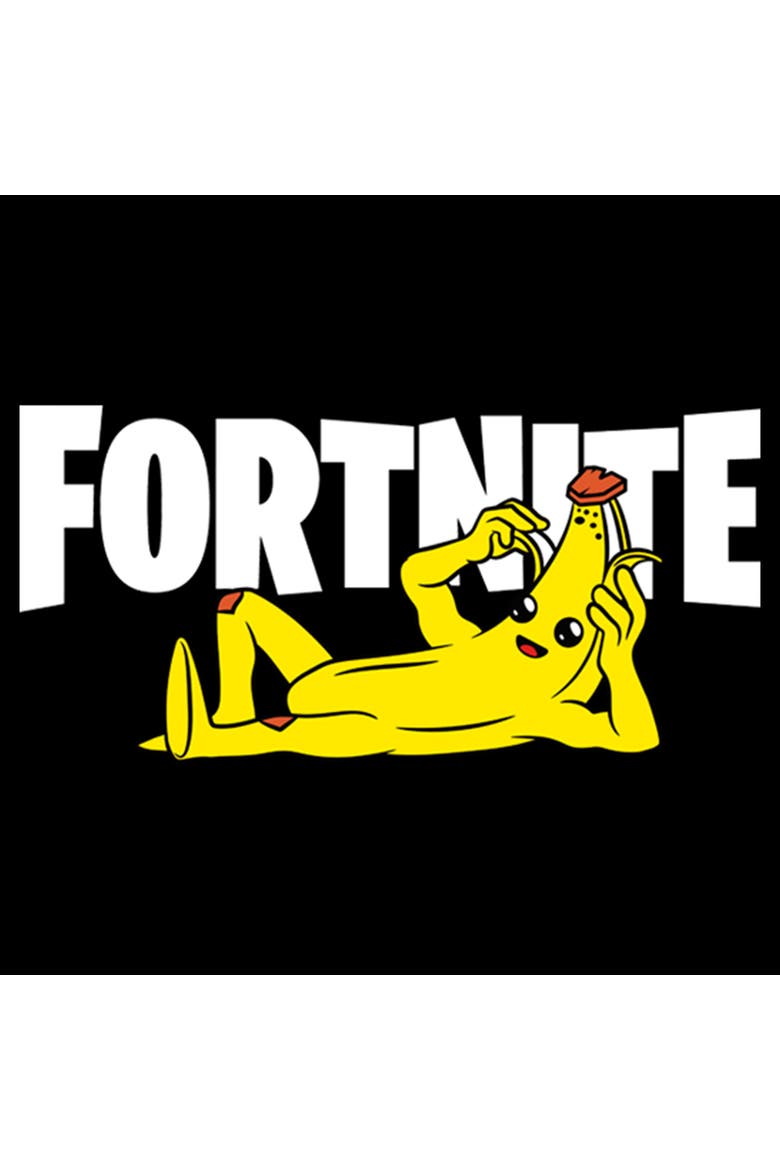 Boy's Fortnite Peel Yourself Logo  Graphic T-Shirt, Alternate, color, Black