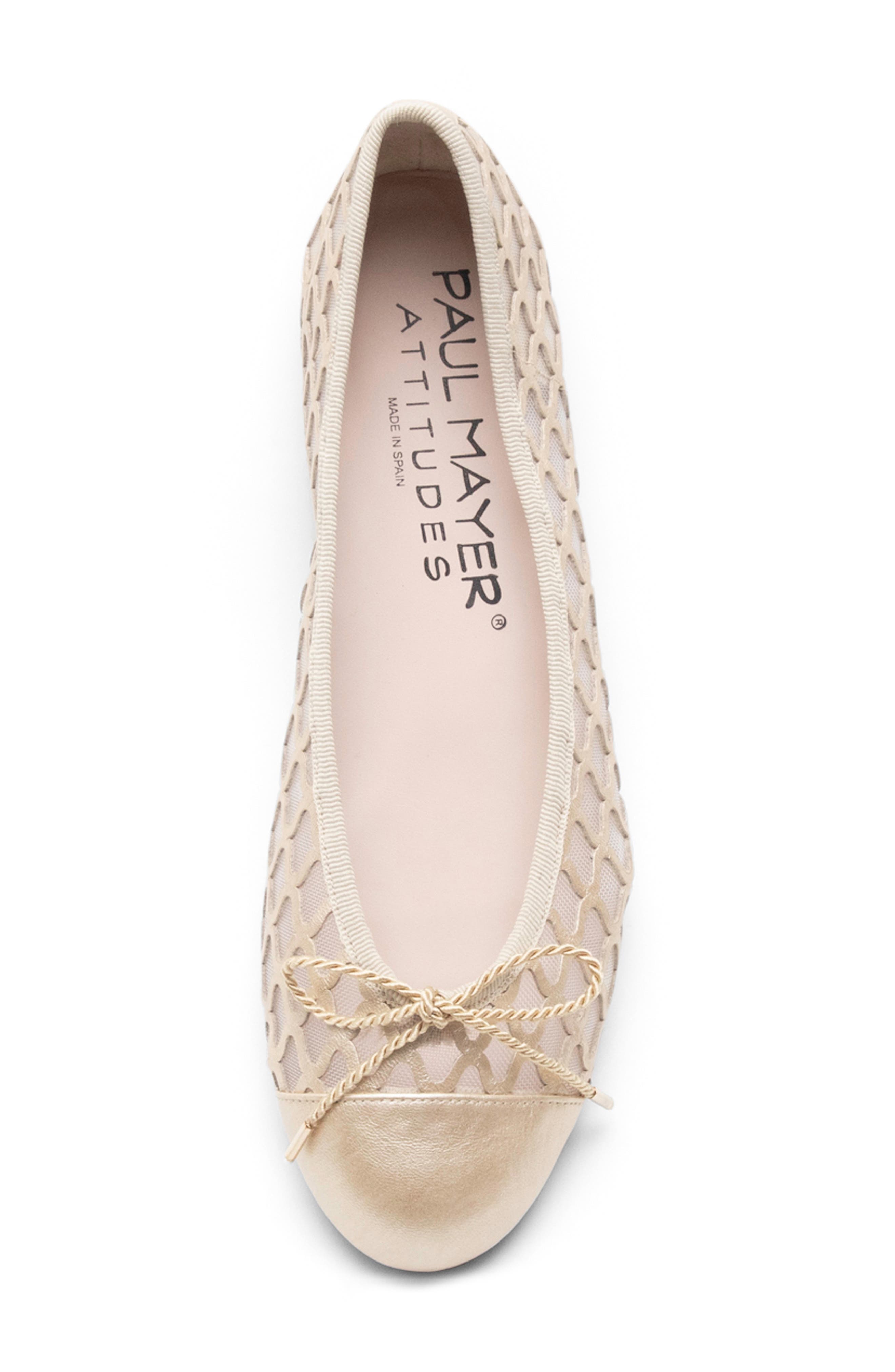 Brandy Mesh Ballet Flat, Alternate, color, GOLD