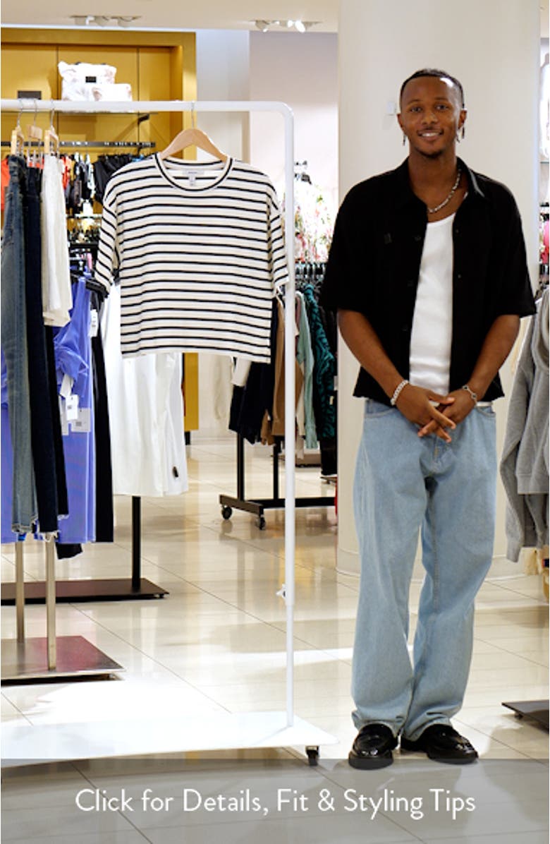 Cool Cotton Stripe Crewneck T-Shirt, sales video thumbnail