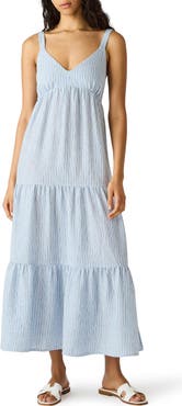 Steve Madden Elianna Stripe Tiered Sundress