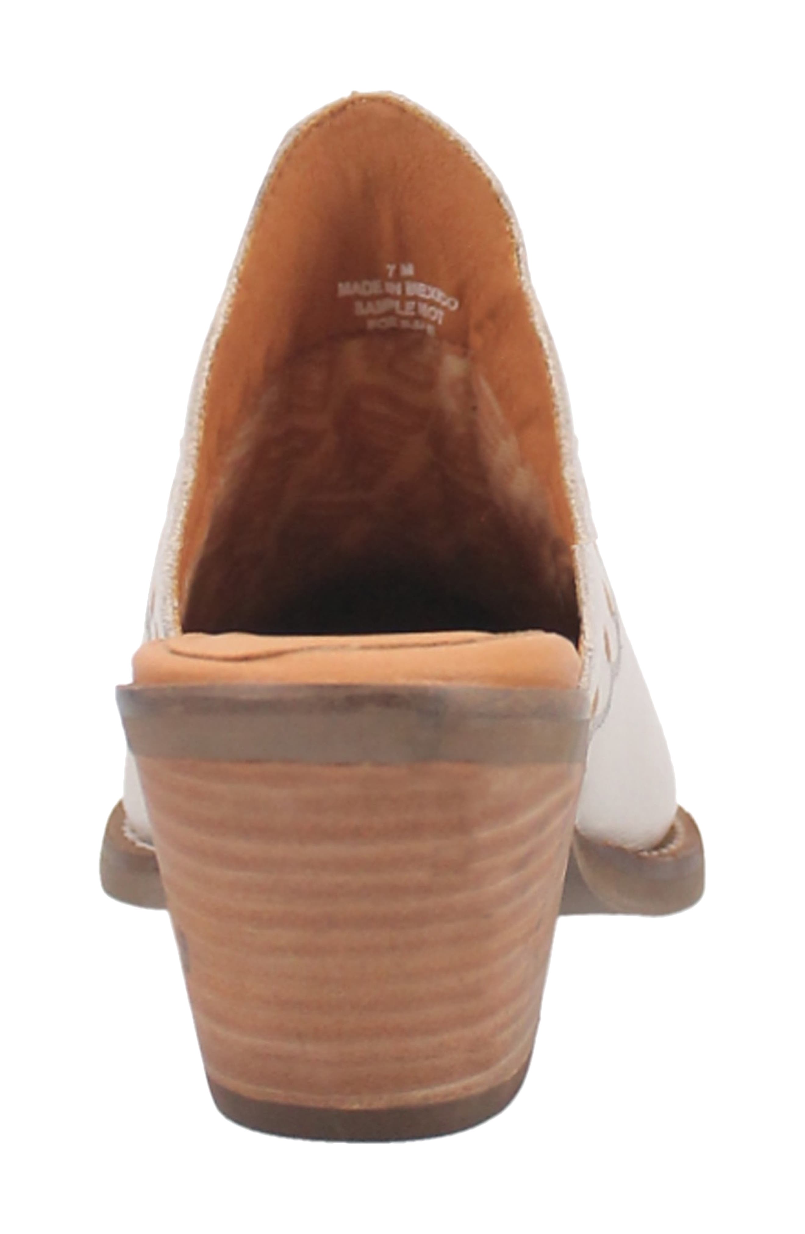 Dingo Wildflower Mule, Alternate, color, White