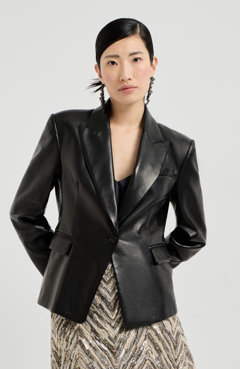 Nappa leather blazer