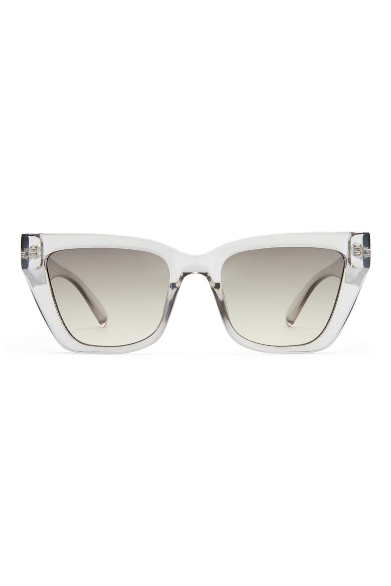 Le Coeur 53mm Cat Eye Sunglasses, Main, color, SMOKE / KHAKI GRAD