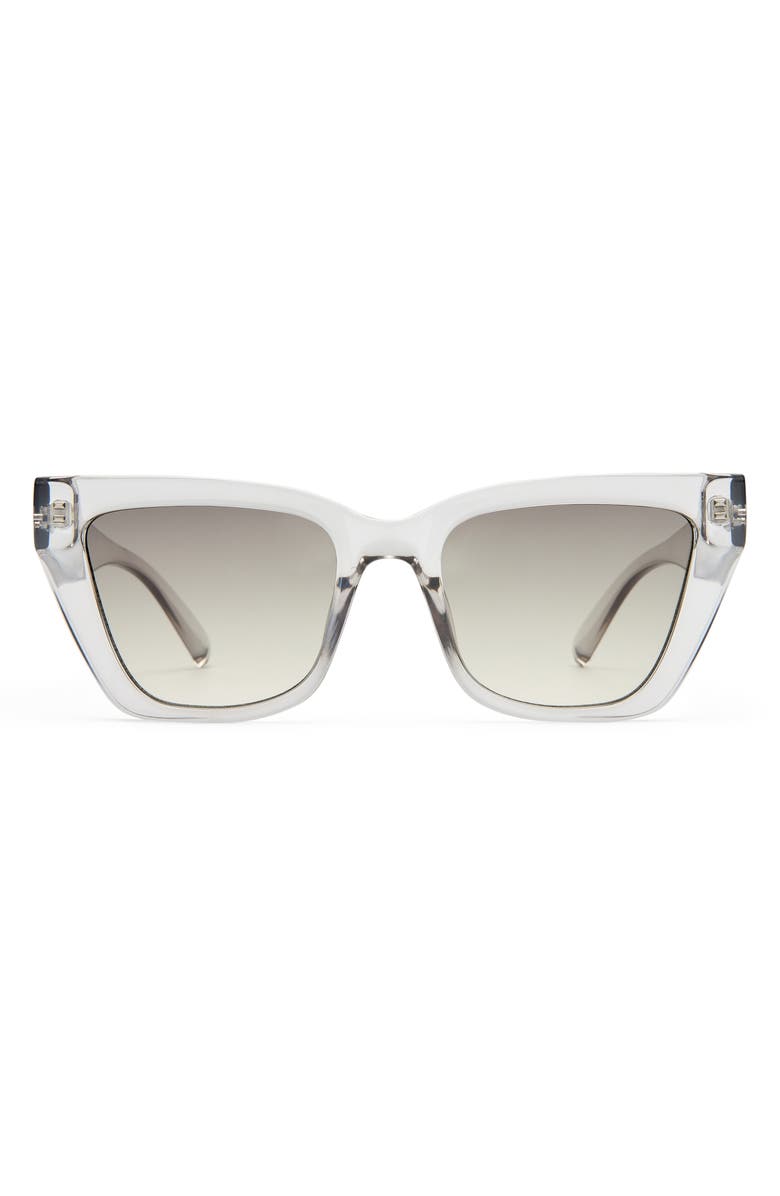 Le Specs Le Coeur 53mm Cat Eye Sunglasses, Main, color, Smoke / Khaki Grad