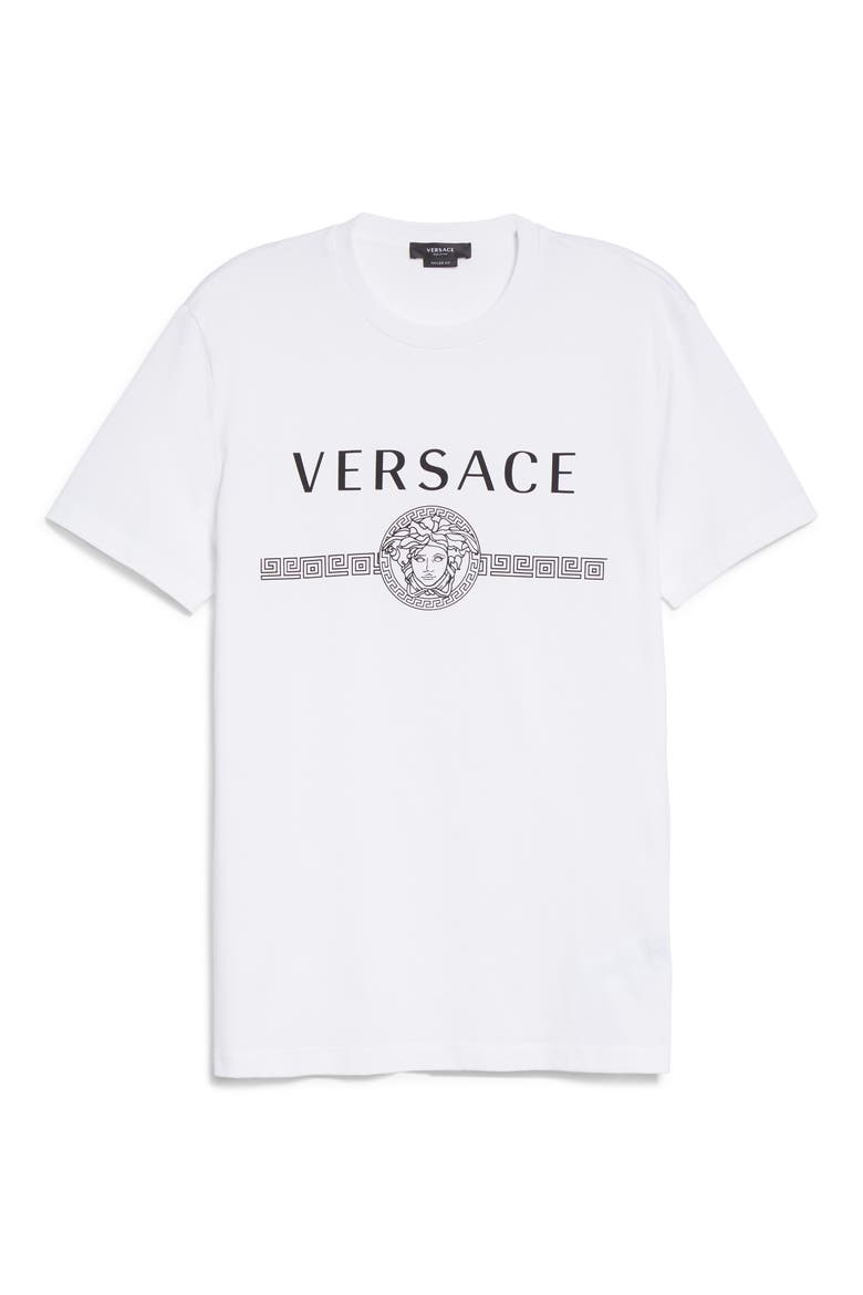 Medusa Logo Cotton Tee, Alternate, color, OPTICAL WHITE
