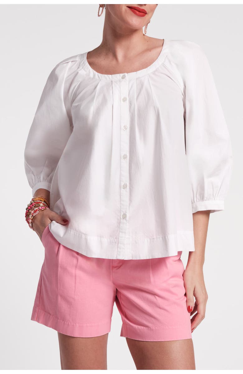Frances Valentine Zoe Top Solid Poplin Cotton Poplin, Alternate, color, 
