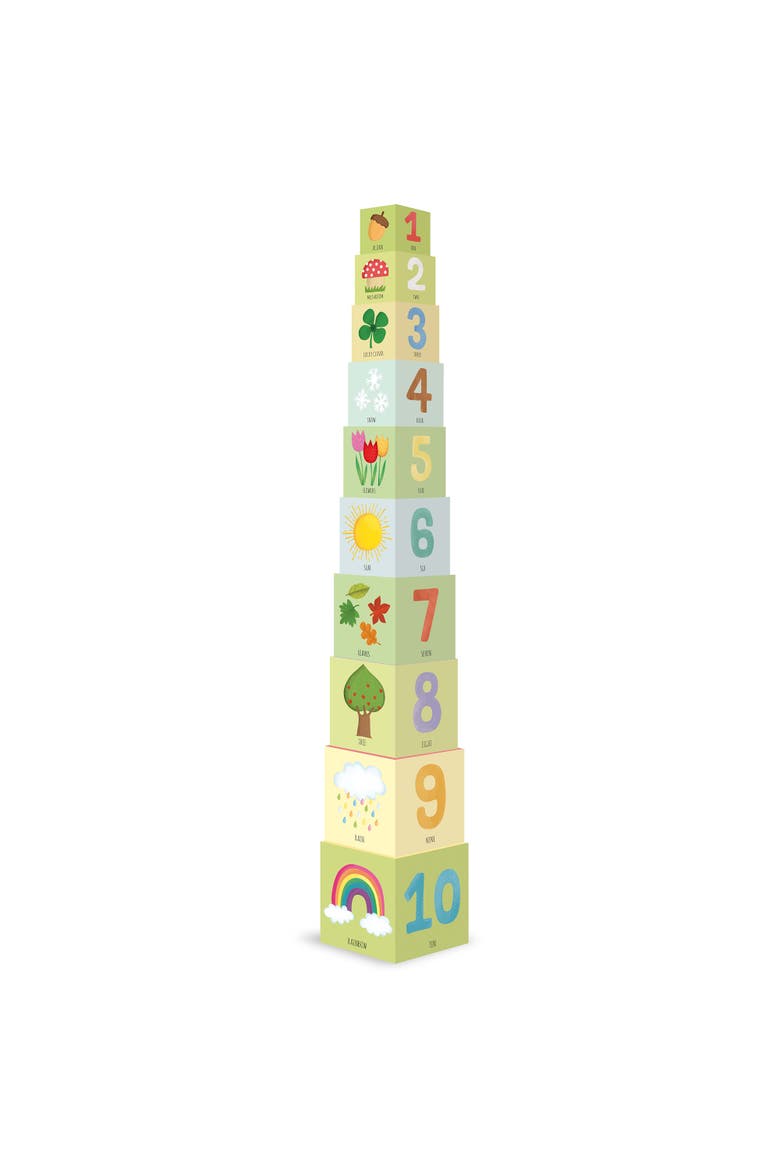 Ecoblocks Nature 10 Stacking Cubes & Booklet, Alternate, color, Multicolored