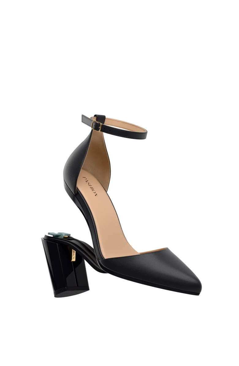 Pashion Footwear The D'Orsay 4" Block Convertible Heel, Alternate, color, Coal Leather