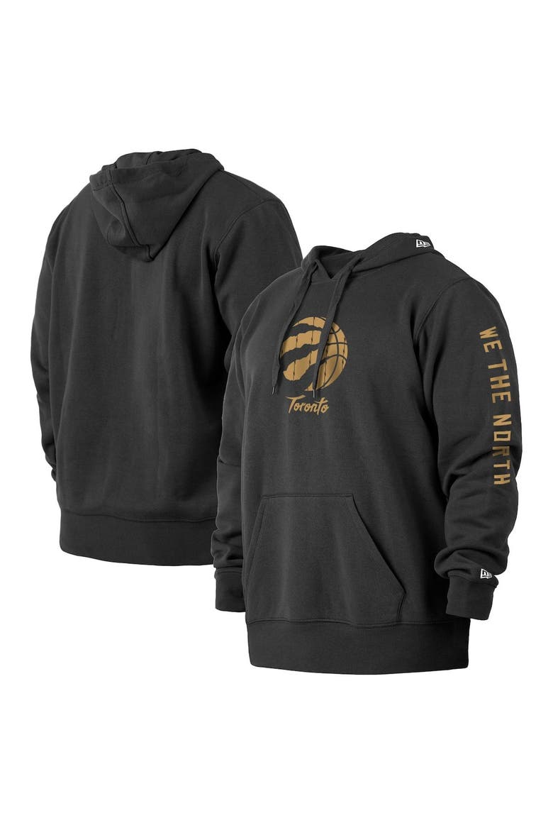 Men's New Era Black Toronto Raptors 2021/22 City Edition Big & Tall Pullover Hoodie, Main, color, Black