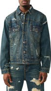 True Religion Jimmy Destroyed Oversize Denim Jacket