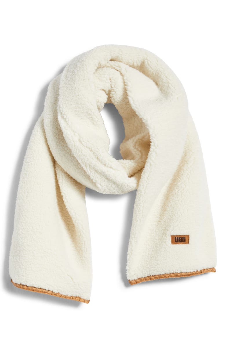 UGG<sup>®</sup> UGGfluff Scalloped Scarf, Alternate, color, Nimbus