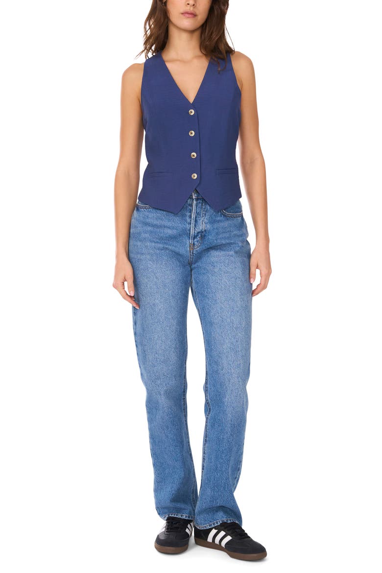 Buton-Up Vest, Alternate, color, INDIGO NIGHT