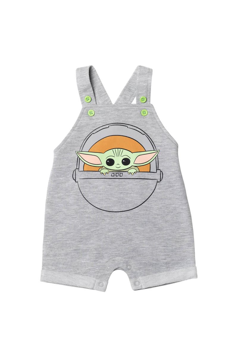 Star Wars Shortall T-Shirt & Hat Set, Alternate, color, Baby Yoda Gray Gray