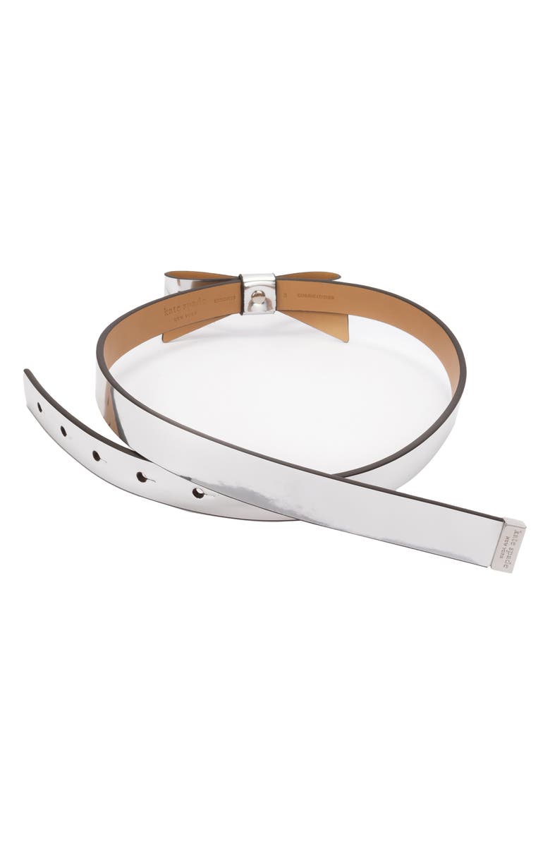 Kate Spade New York metallic bow belt, Alternate, color, 