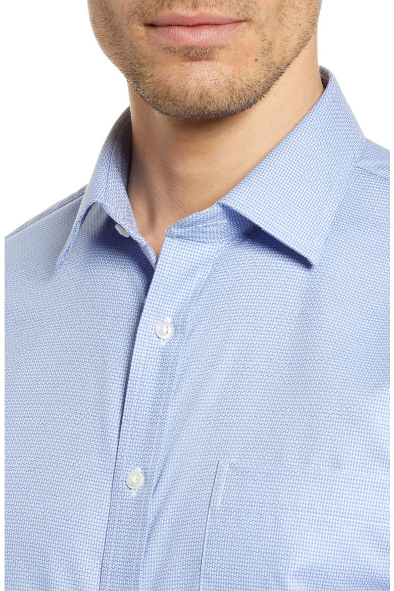 Traditional Fit Non-Iron Basket Weave Dress Shirt, Alternate, color, BLUE FRENCH