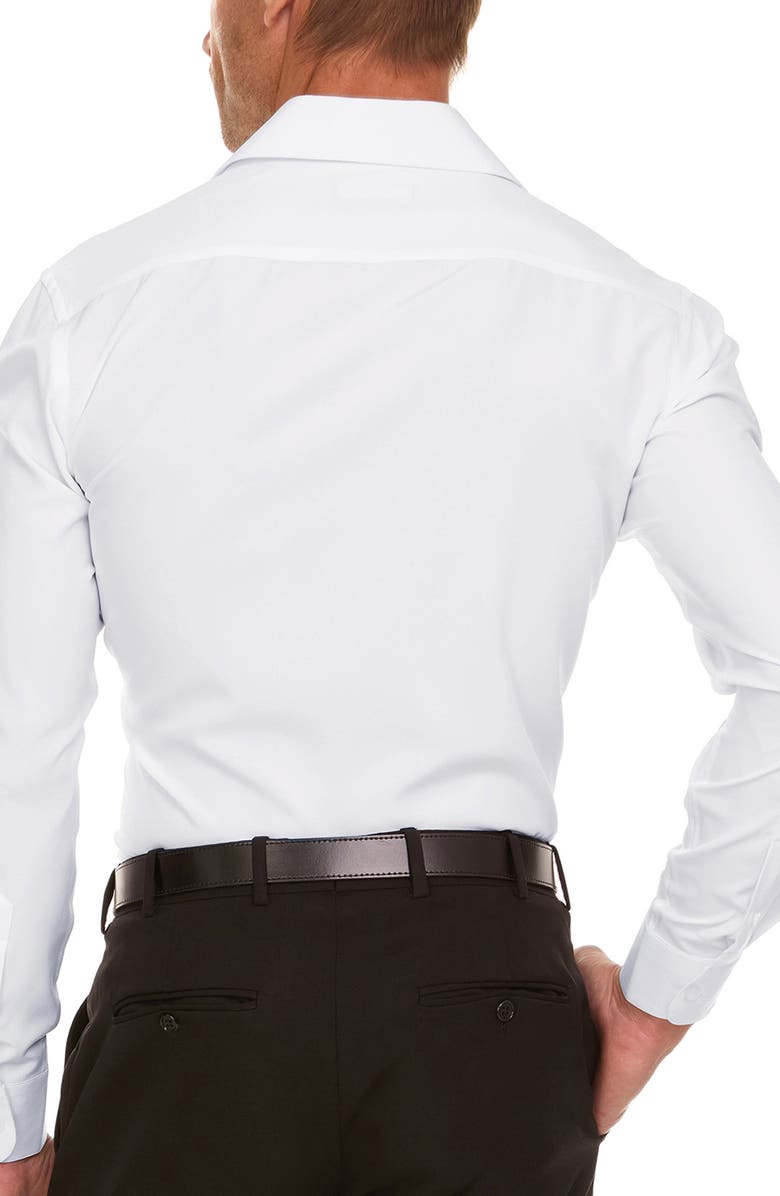 Nautica Trim Fit Solid Dress Shirt, Alternate, color, White