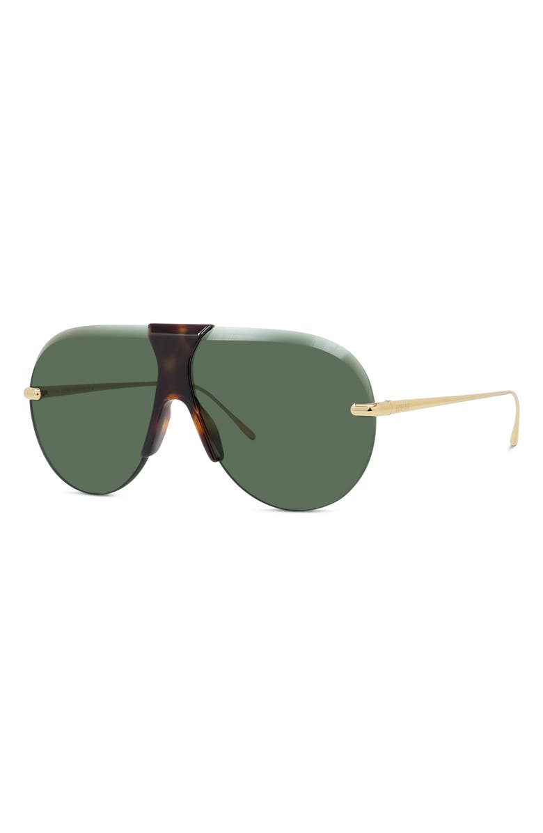 Loewe Slim Pilot Sunglasses, Alternate, color, Shiny Endura Gold / Green