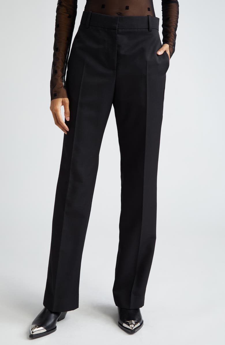 Givenchy Wool & Mohair Straight Leg Pants, Main, color, 