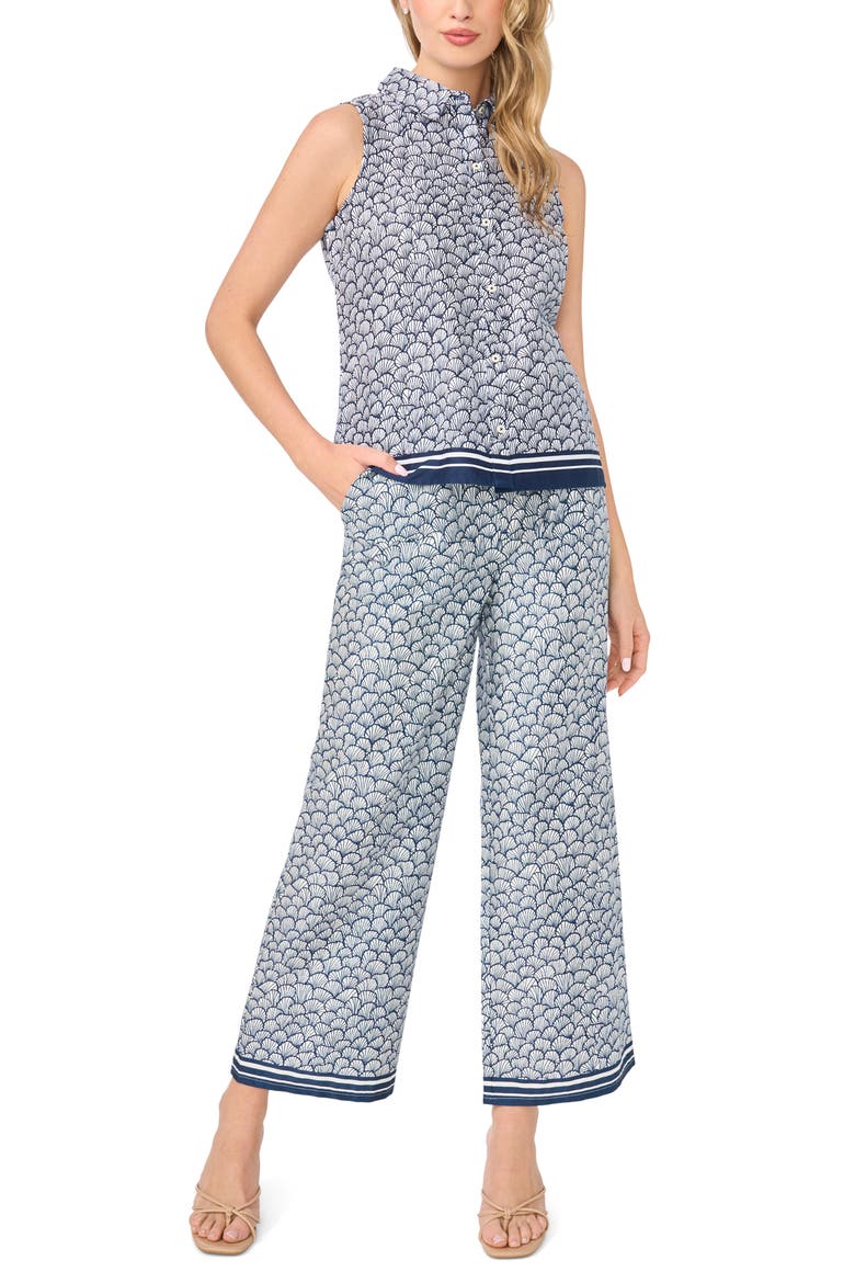 Border Print Pants, Alternate, color, CLASSIC NAVY