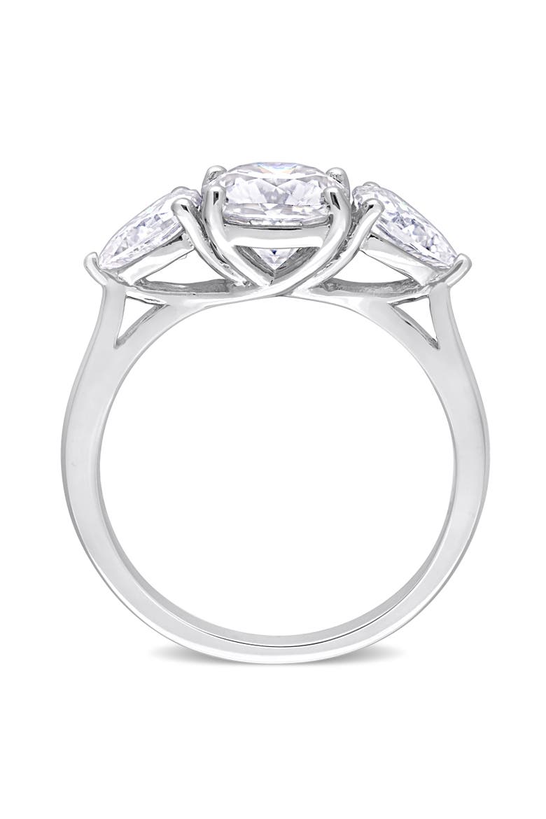 3CT DEW Moissanite 3-Stone Ring, Alternate, color, Sterling Silver