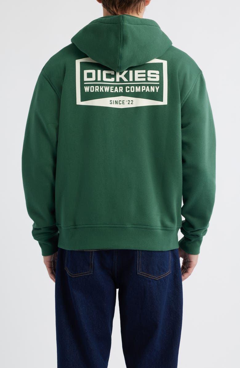 Dickies Bolivar Fleece Zip Hoodie, Alternate, color, Pine Needle Green