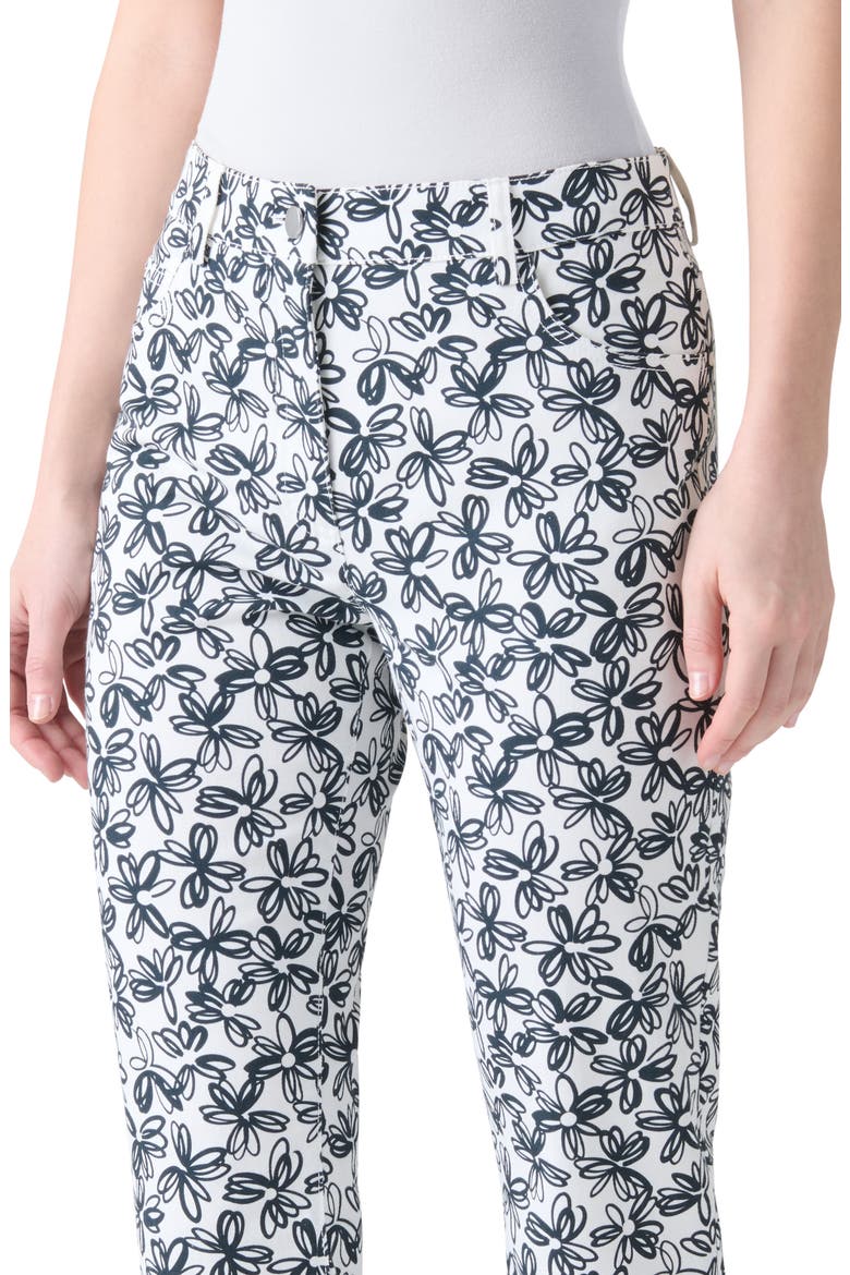 Maru Daisy Tapered Leg Ankle Jeans, Alternate, color, CREAM-BLACK