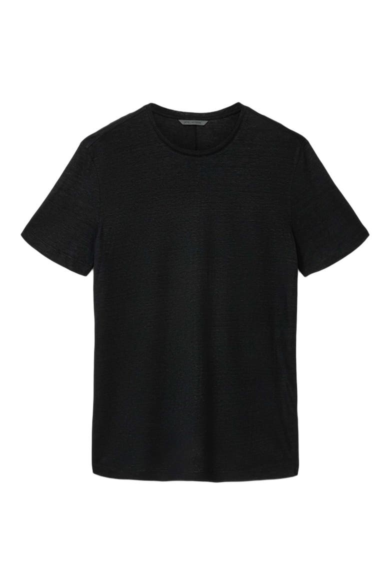 Mott Linen T-Shirt, Alternate, color, BLACK