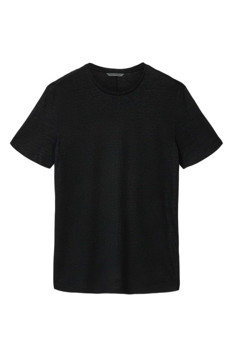 John Varvatos Mott Linen T-Shirt, Alternate, color, Black