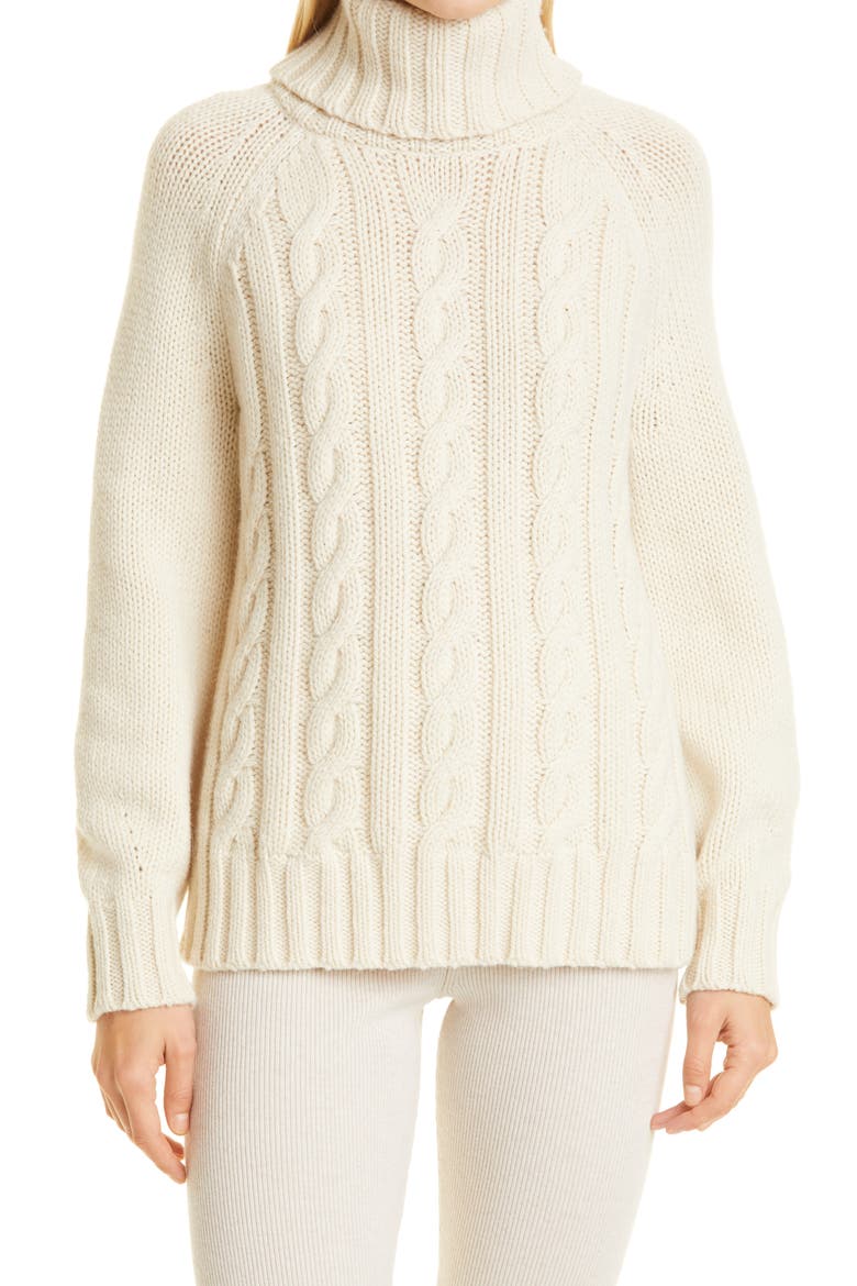 Chunky Turtleneck Sweater, Main, color, VANILLA
