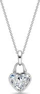 Roseate TreasureLock Lab Grown Diamond Heart Pendant Necklace – 3ct.