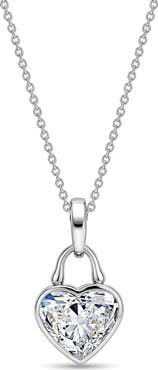 Roseate TreasureLock Lab Grown Diamond Heart Pendant Necklace – 3ct.