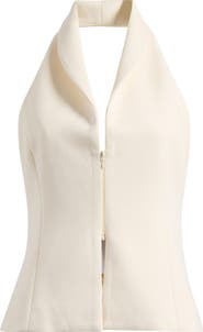 Odd Muse Front Zip Halter Top
