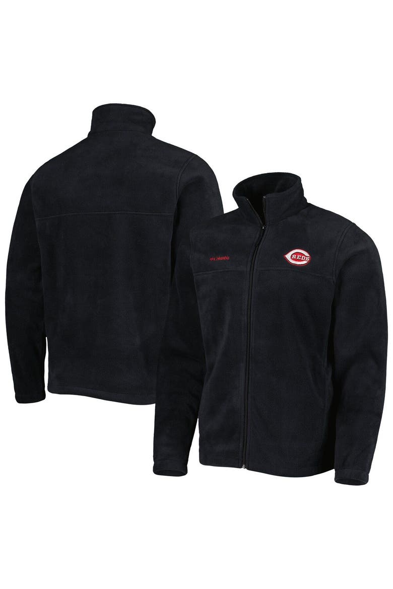 Men's Columbia Black Cincinnati Reds Steens Mountain Full-Zip Jacket, Main, color, Black