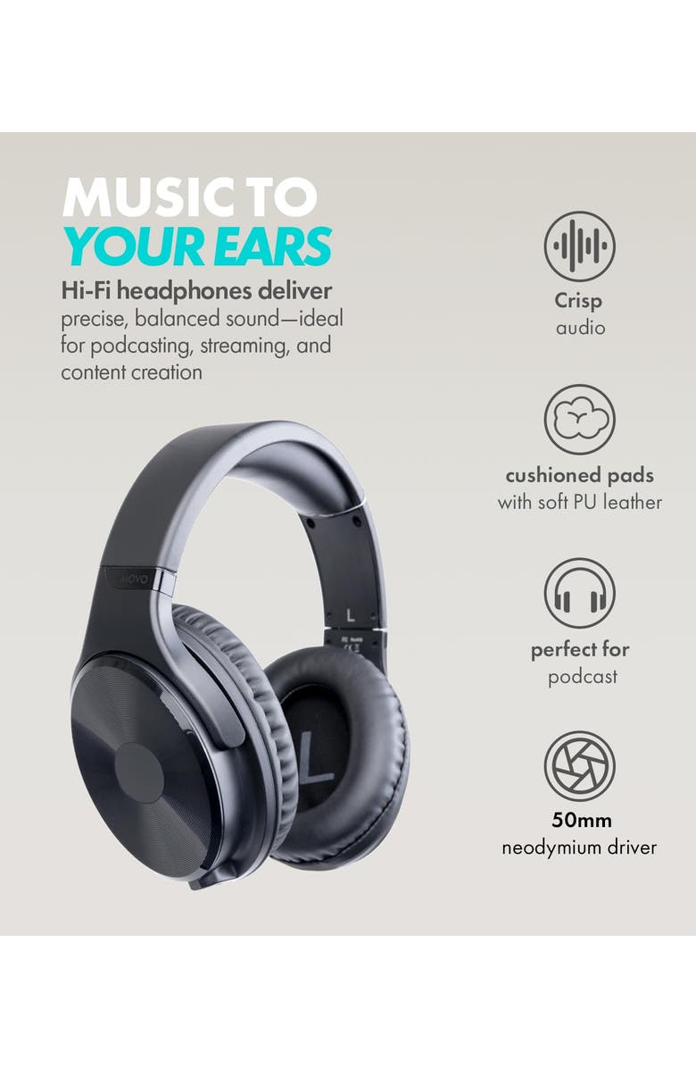 MOVO PodPro-TH Portable Podcasting Bundle for 2 for Smartphones and Computers, Alternate, color, Black