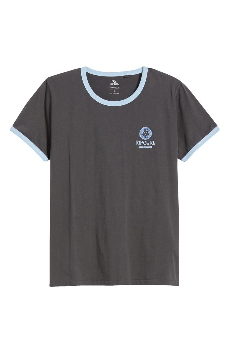 Rip Curl San Carlos Ringer T-Shirt, Alternate, color, Washed Black