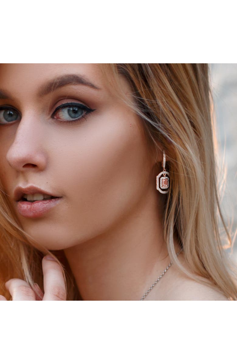 Julianna B. Morganite & Diamond Dangle Earrings 14k White Gold, Alternate, color, 