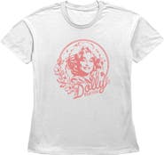DOLLY PARTON Women's Artistic Lasso Badge Short Sleeve T-Shirt