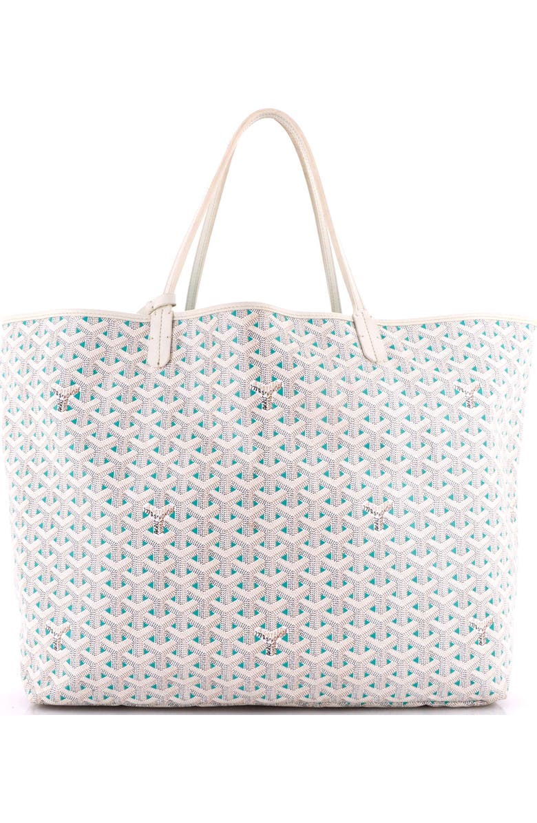 Pre-Owned Goyard Saint Louis Tote Claire Voie Coated Canvas GM, Alternate, color, White