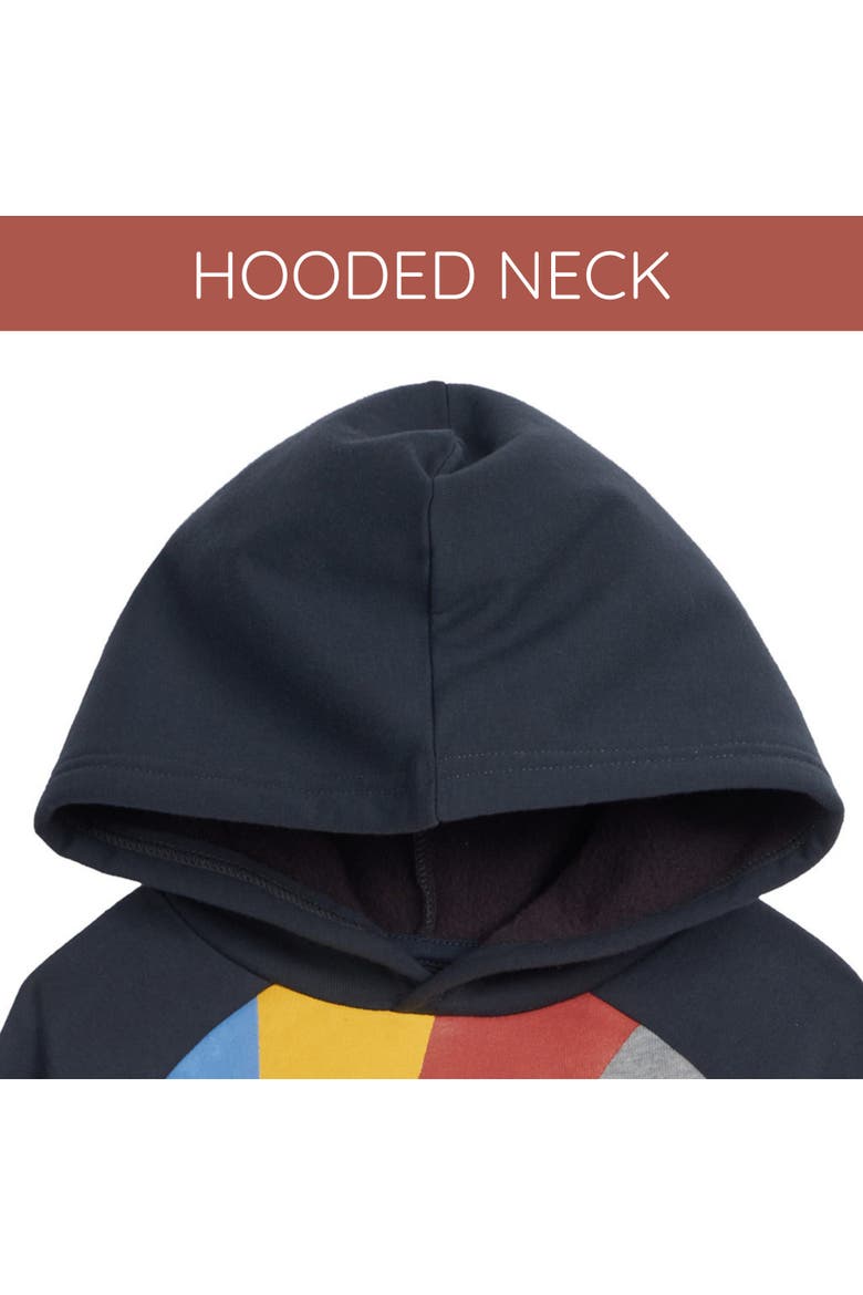 2-Piece Fleece Hoodie and Jogger Set, Alternate, color, Heather Grey Navy