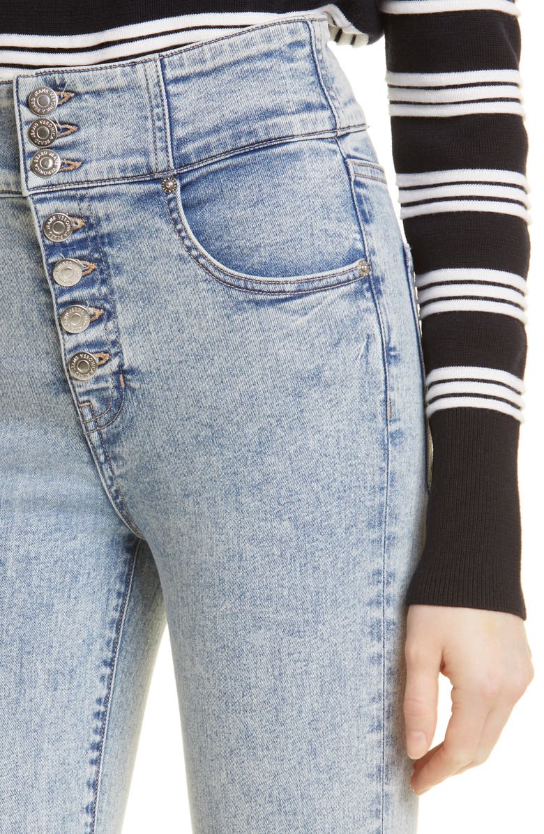 Veronica Beard Katherine Corset Skinny Jeans, Alternate, color, Vail