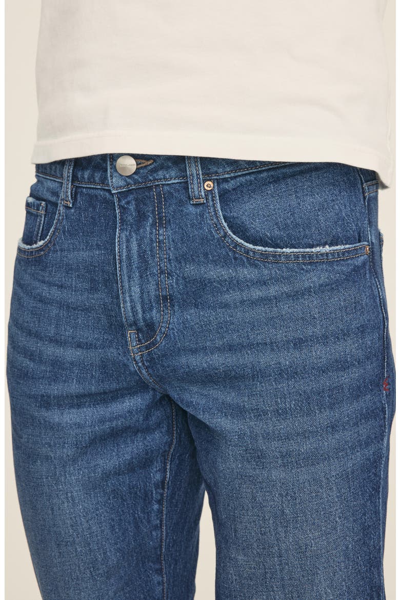 High Waist Straight Leg Jeans, Alternate, color, DARK COVE