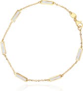 The Lovery Fine Jewelry Mother of Pearl Bar Chain Bracelet