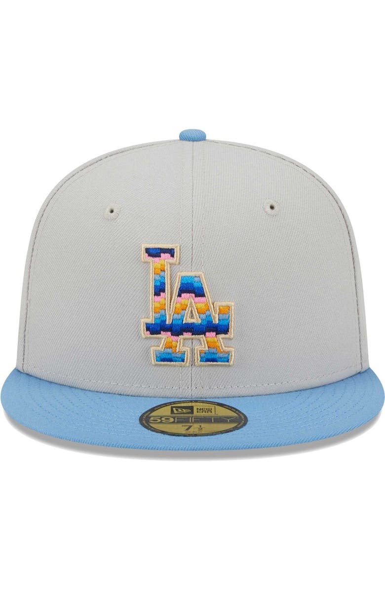 New Era Men's New Era Natural Los Angeles Dodgers Beach Front 59FIFTY Fitted Hat, Alternate, color, Natural