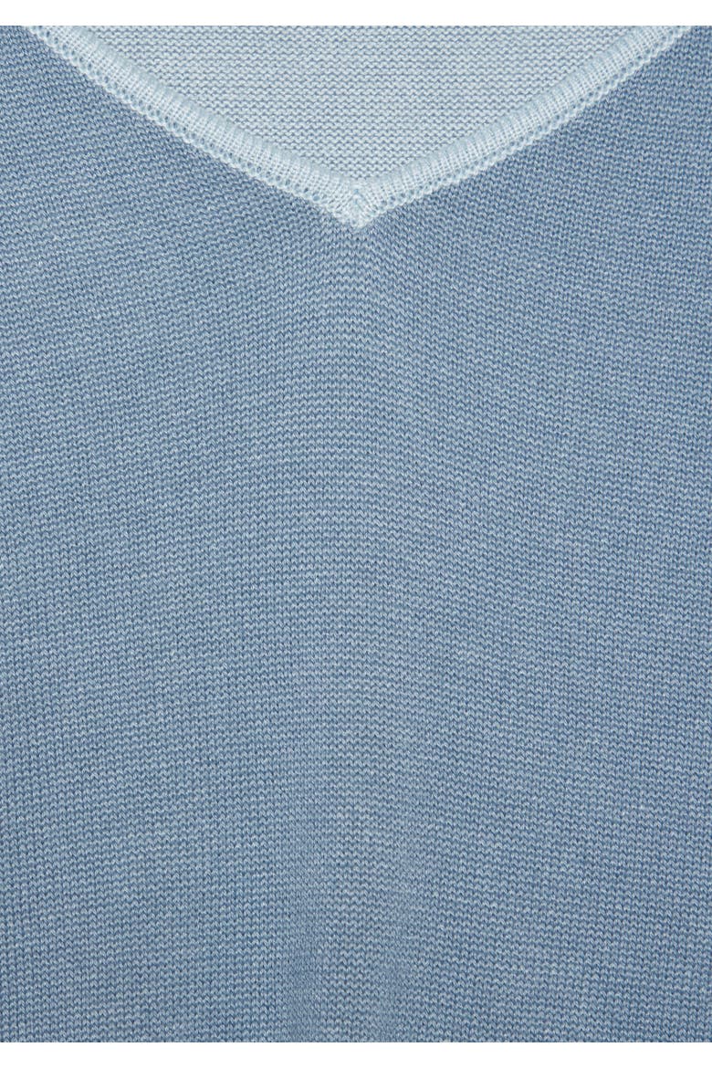 Contrast Trim Sweater, Alternate, color, Blue And Light Blue