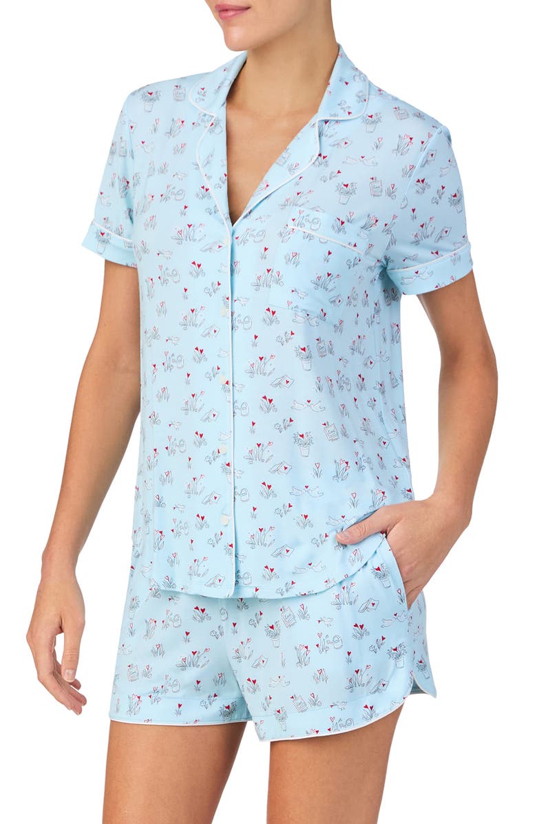 Kate Spade New York print short pajamas, Alternate, color, 
